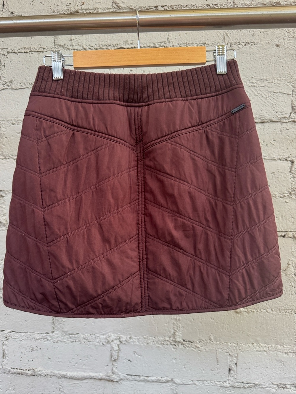 Prana Diva Wrap Skirt Wedged Wood Quilted Mini Size XS - Picture 5 of 14
